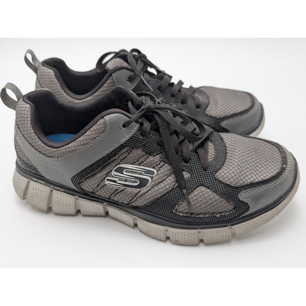 Skechers Sneakers Mens 9 Gray 51532 CCBK Relaxed Fit Air-Cooled Memory Foam Gym